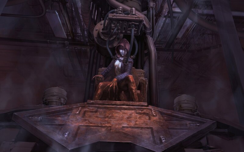Character in a mechanical chamber