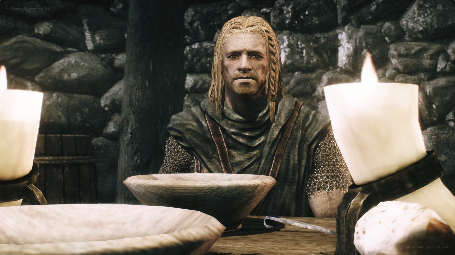 character in a medieval tavern