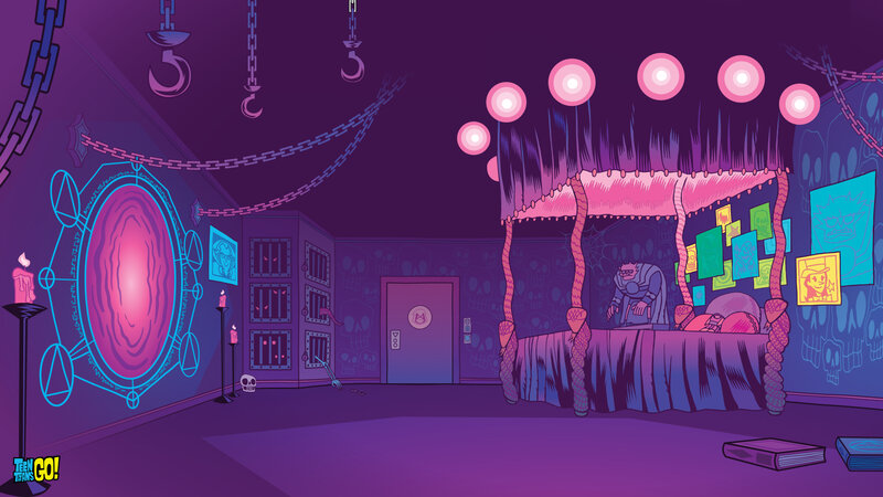 Character in a Purple Room
