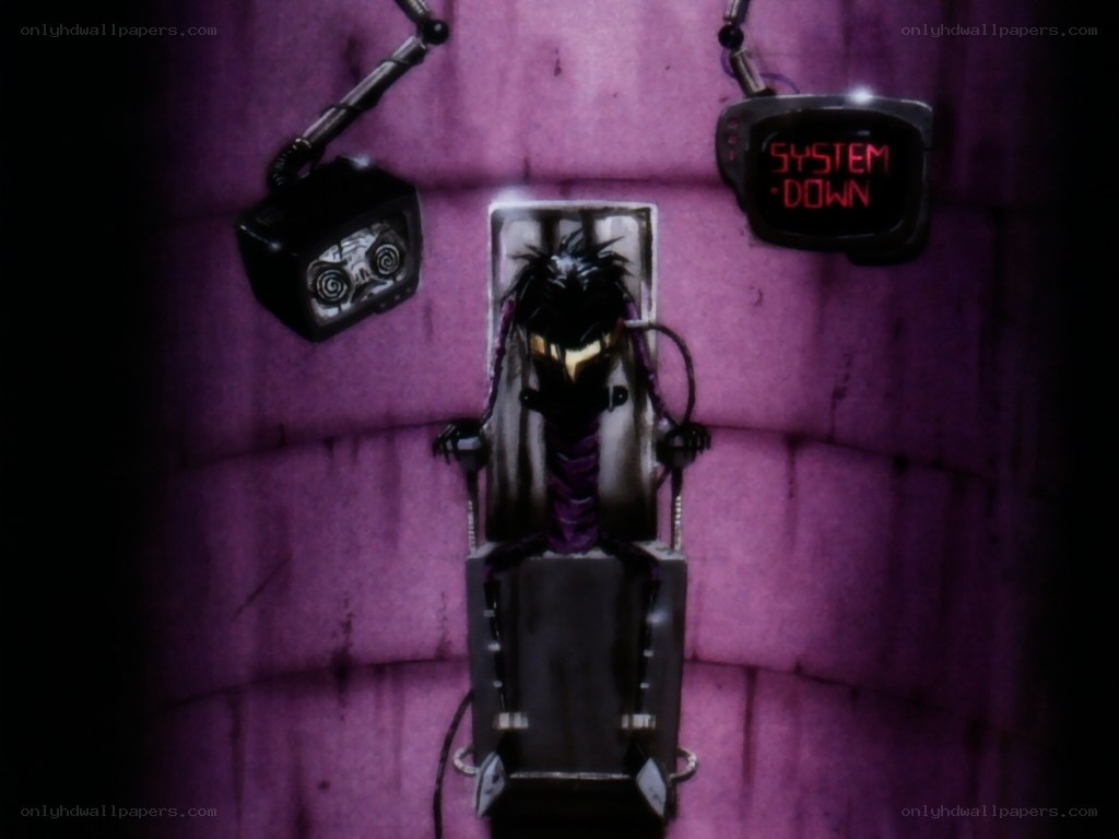 Character in a restraint chair
