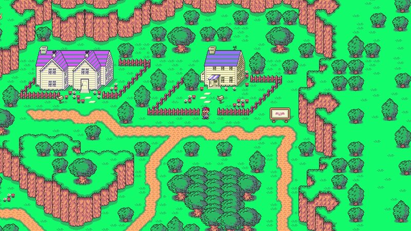 Character in a Village — Green, Peaceful