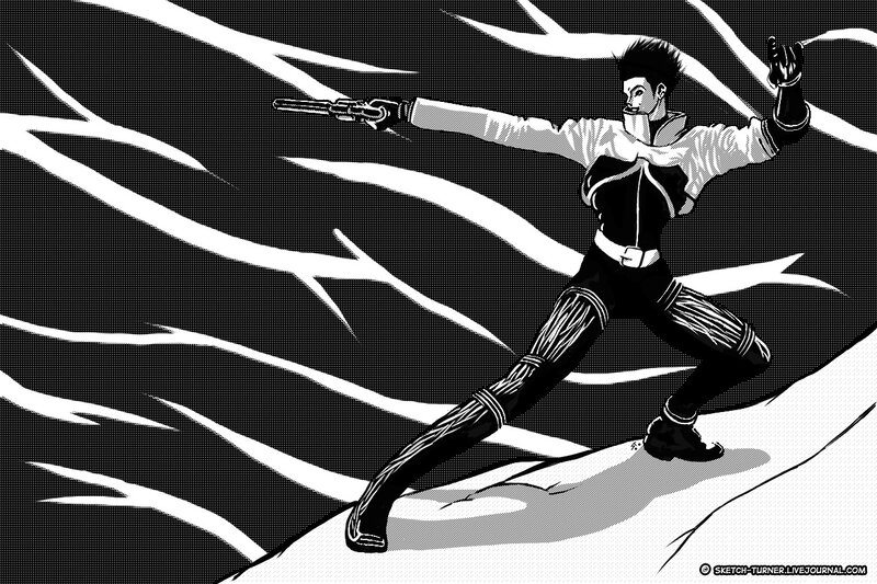 character in action pose