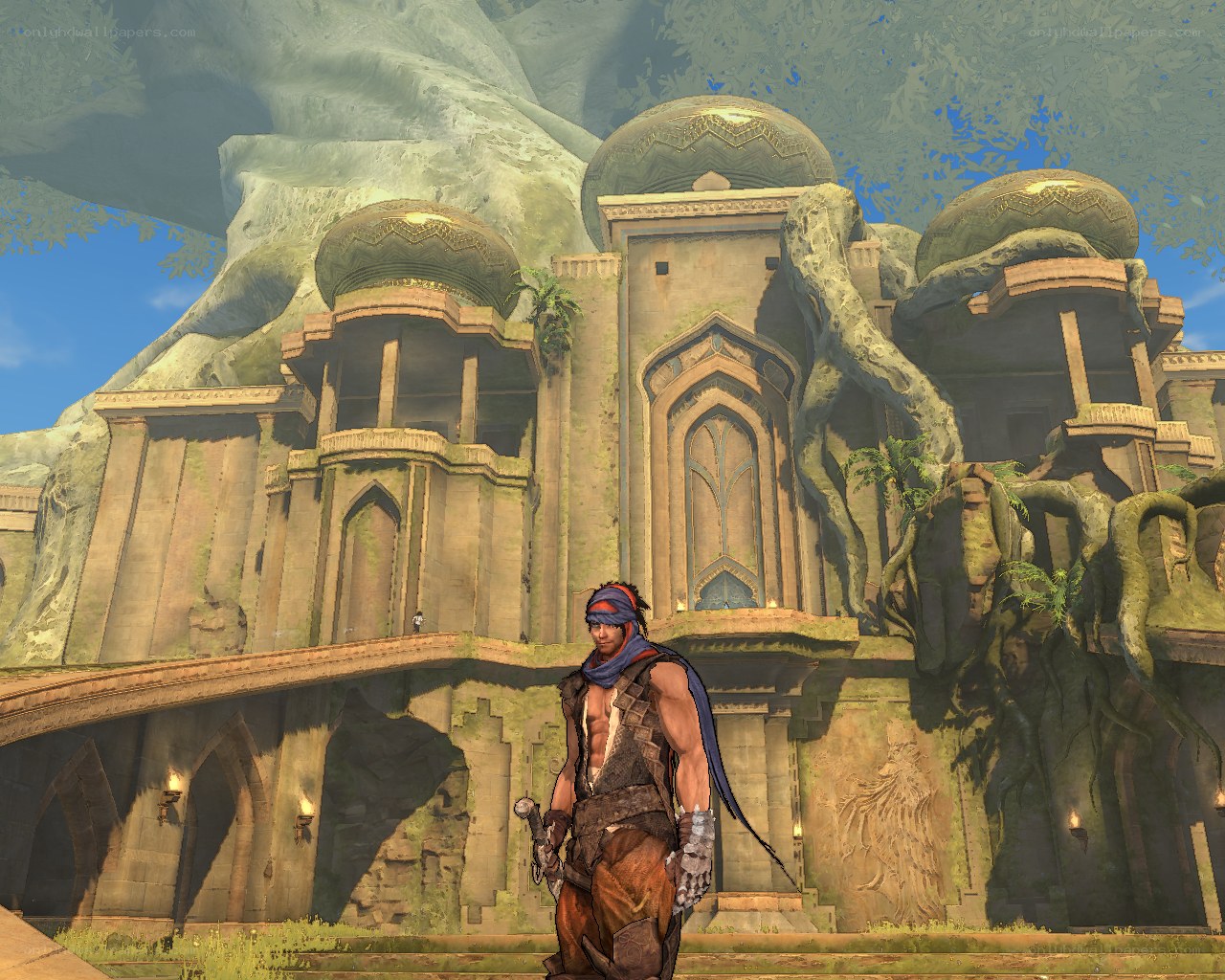 character in ancient ruins