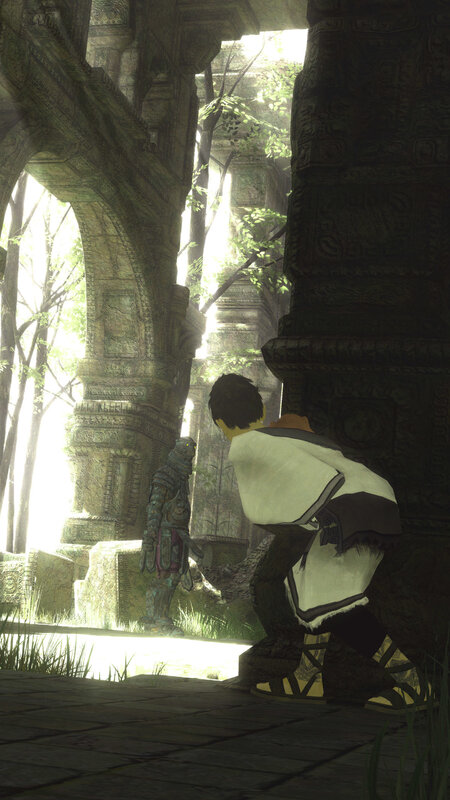 Character in ancient ruins