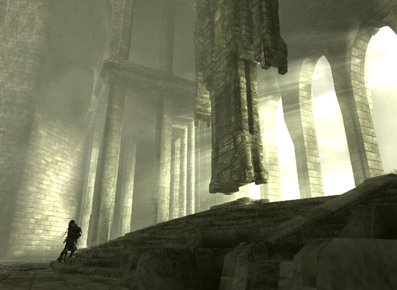 Character in Ancient Ruins — Gray, Mysterious, 3d Render