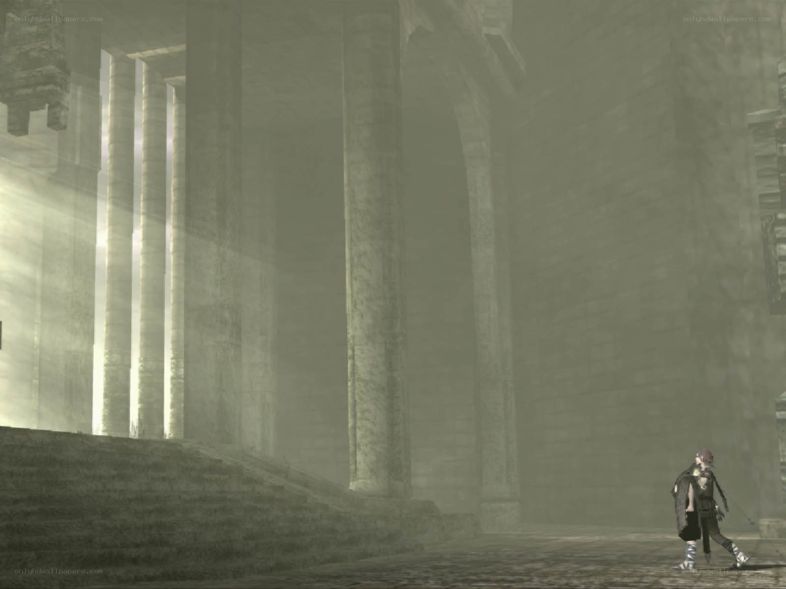 Character in ancient ruins