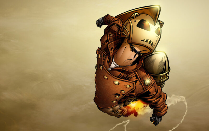 Character in Armor Flying