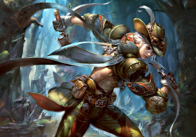 Character in Armor — Green, Dramatic