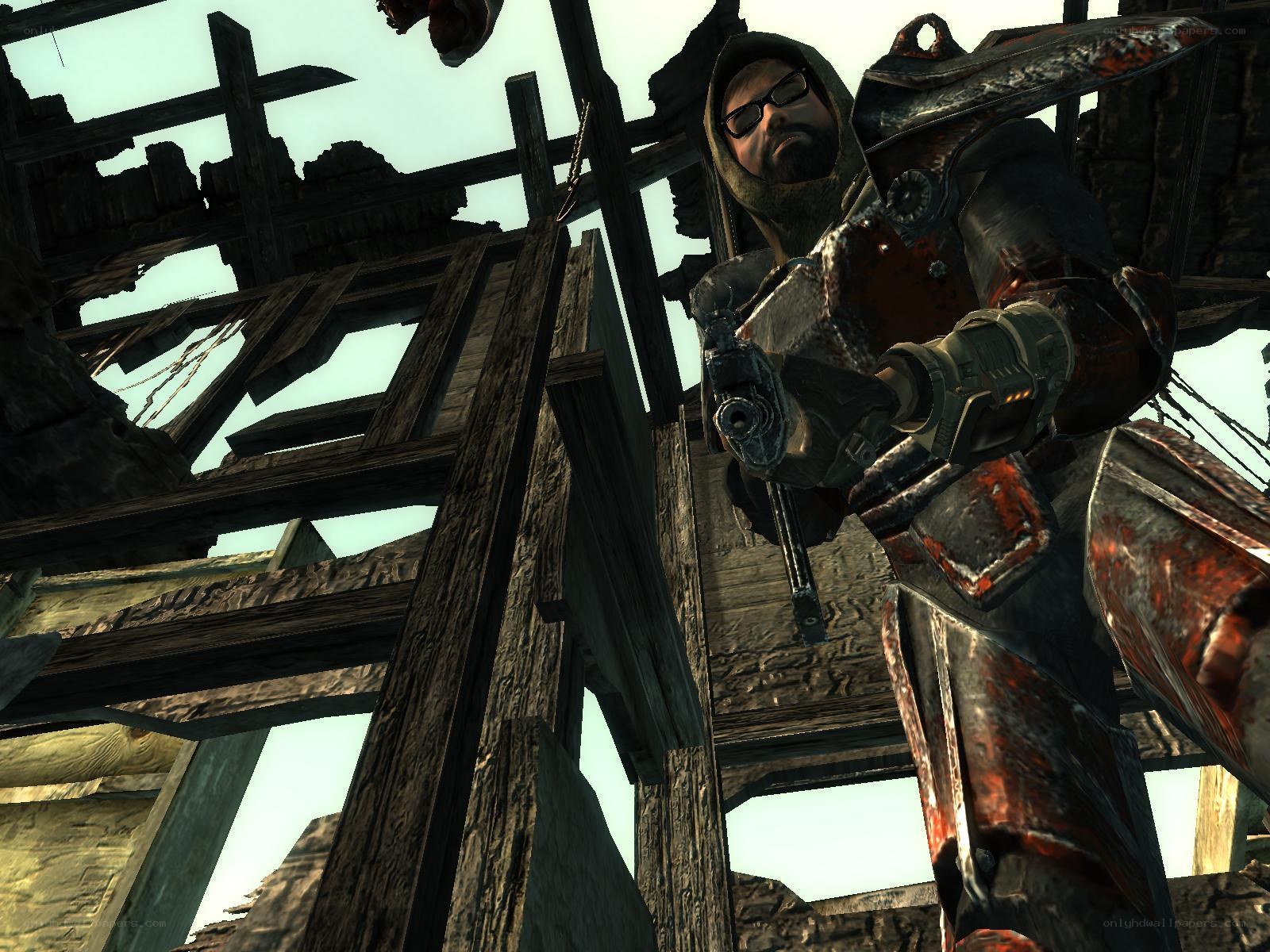 character in armor on wooden structure