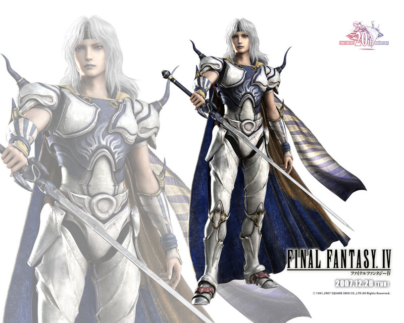 Character in Armor — White, Dramatic