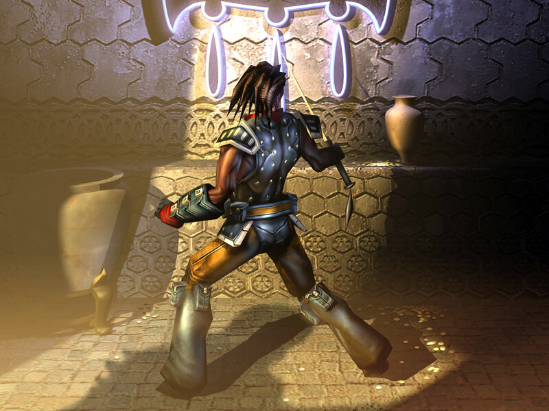 Character in armored suit