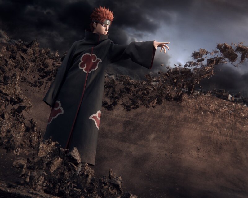 Character in Black Cloak — Dramatic, Night, 3d Render