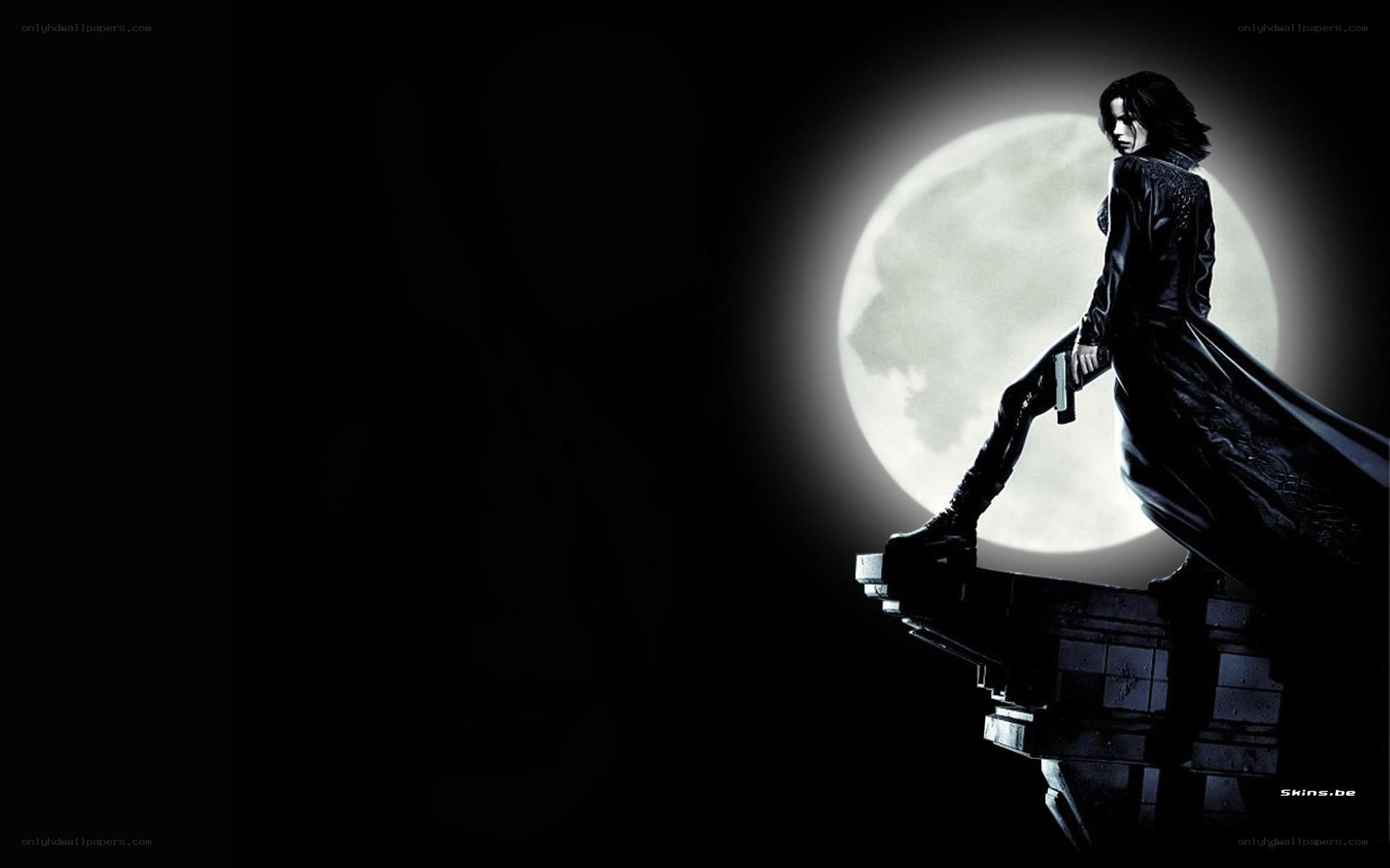 character in black coat with gun