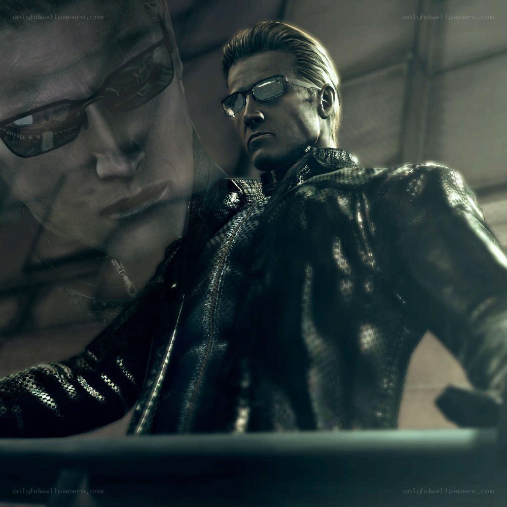 character in black leather jacket