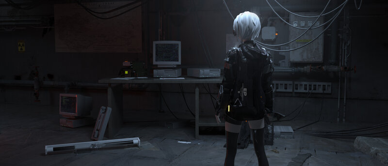 Character in Black Suit — Dark, Mysterious