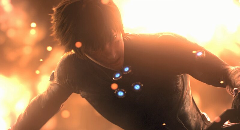 Character in Black Suit — Orange