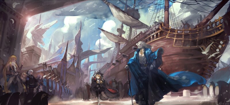 Character in Blue Cloak — Dramatic