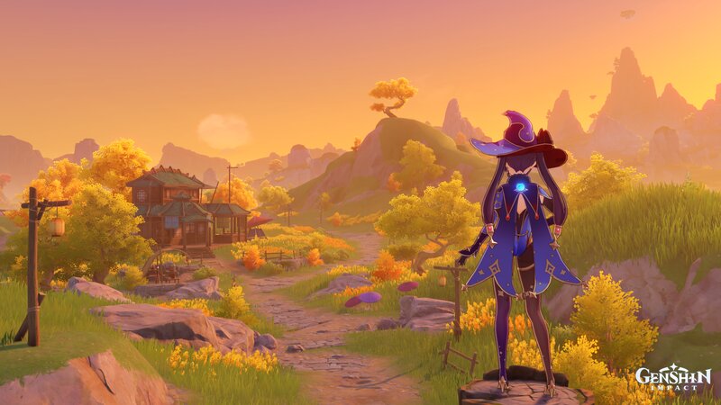 Character in Blue Outfit — Orange