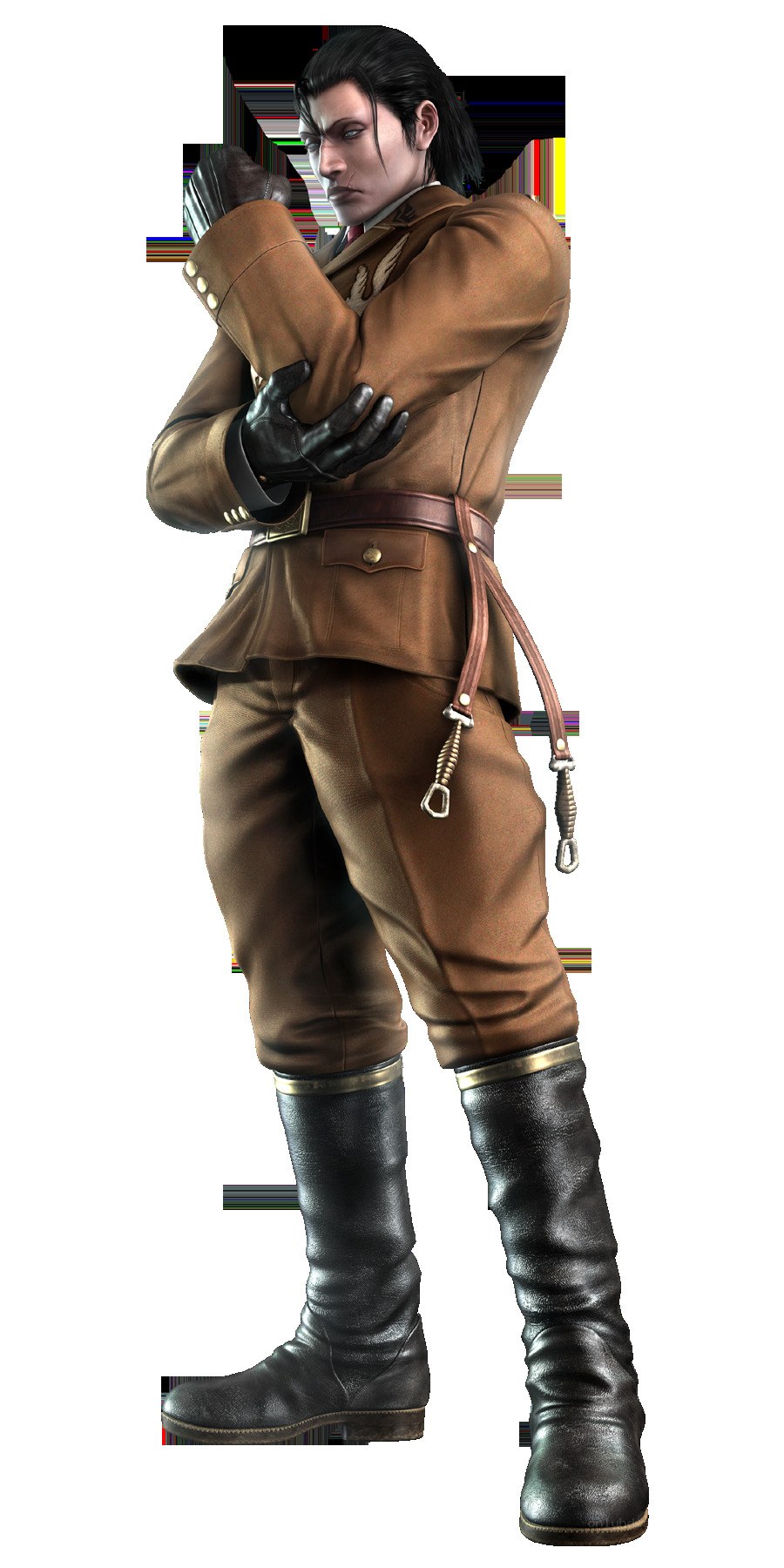 character in brown uniform
