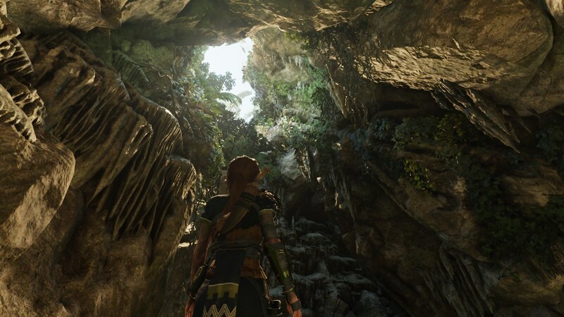 Character in Cave — Brown, Adventurous