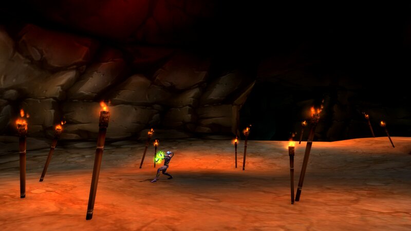 Character in Cave — Orange