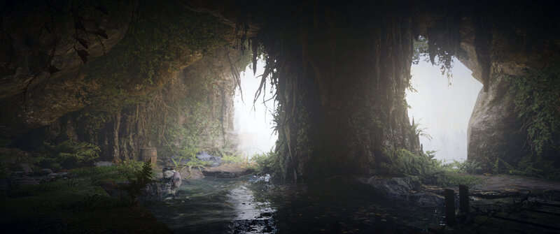 Character in Cave Stream
