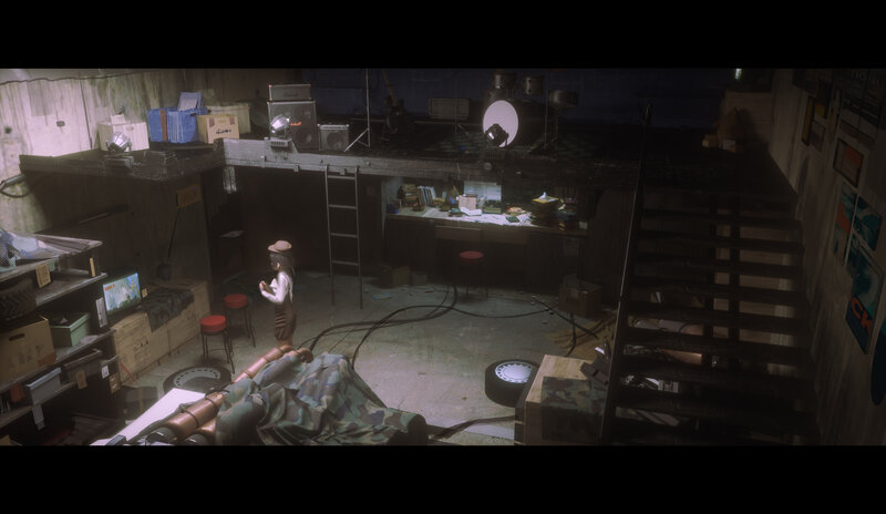 Character in Cluttered Room