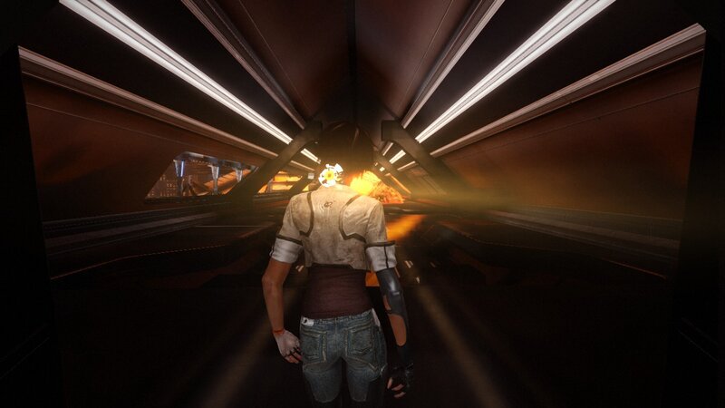 Character in Corridor — Black