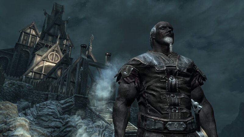 character in dark armor