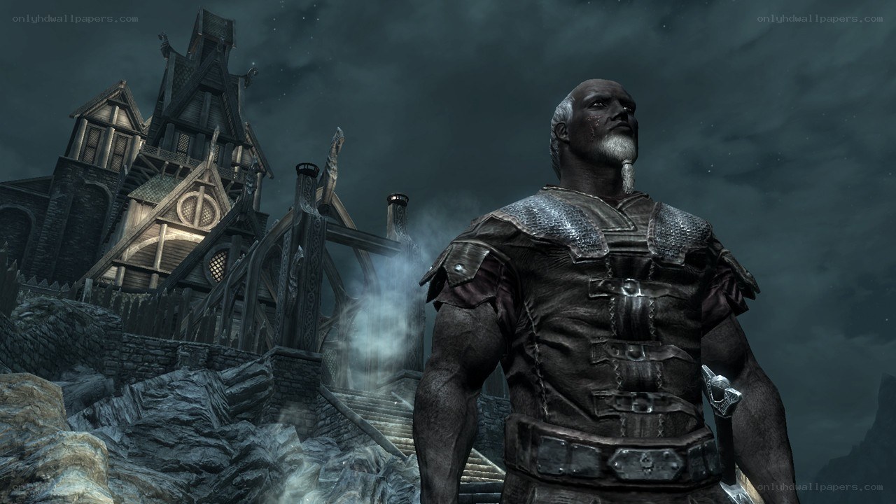 character in dark armor