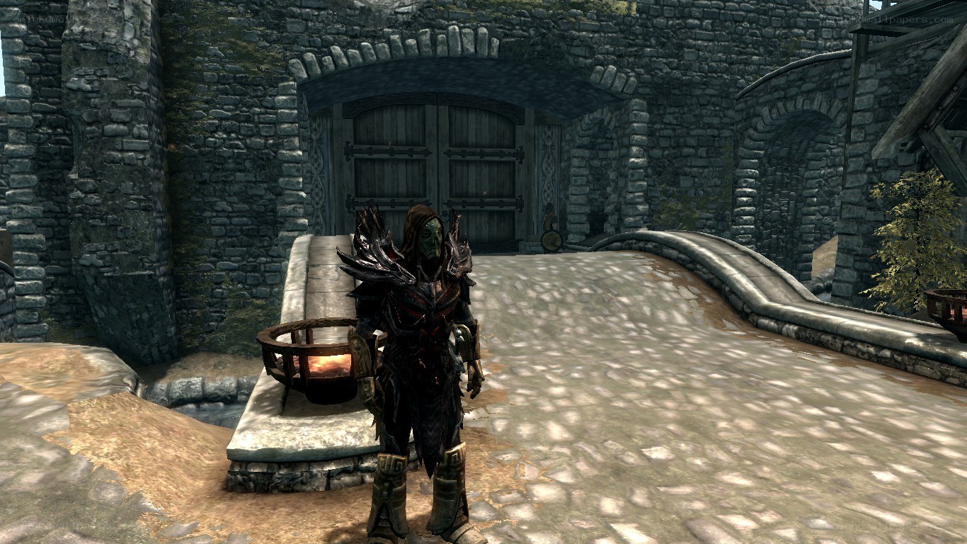 character in dark armor