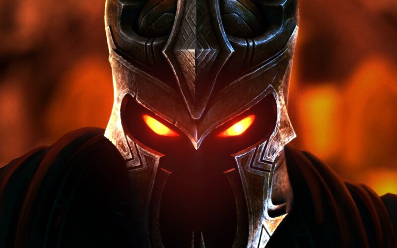 Character in Dark Armor — Black, Dramatic, 3d Render