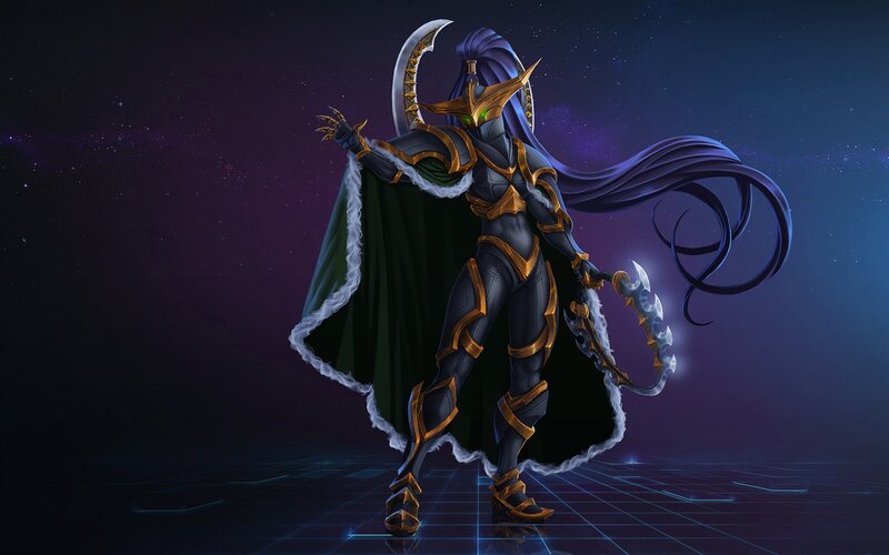 Character in Dark Armor — Black, Dramatic, Night, Digital Art