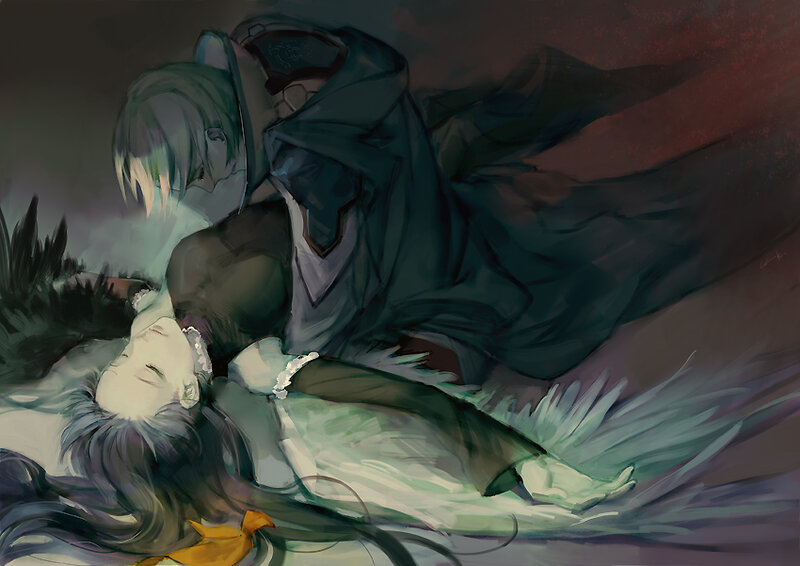 Character in dark cloak