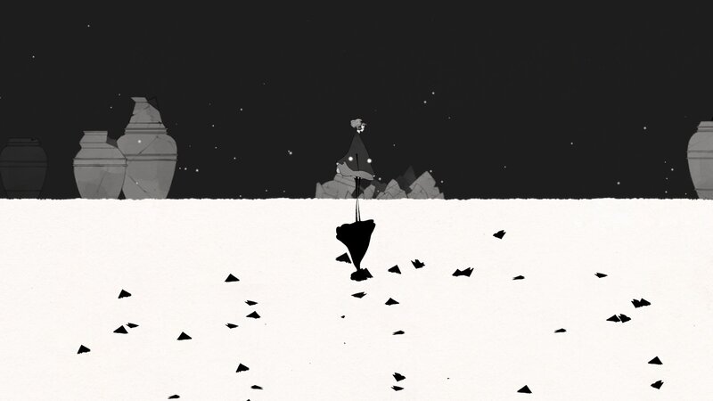 Character in Dark Cloak — Black, Dramatic, Night