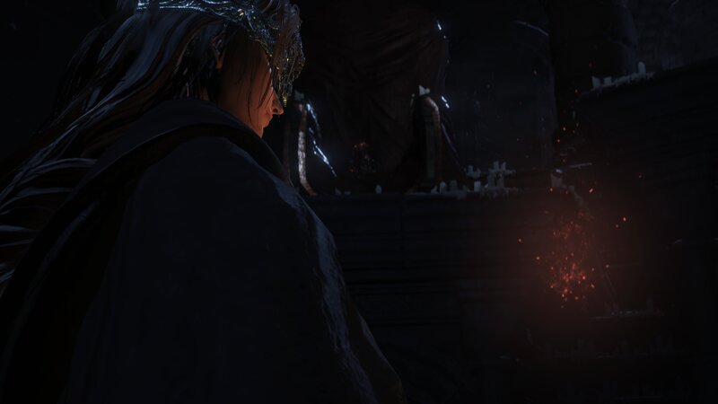 Character in Dark Cloak — Black, Dramatic