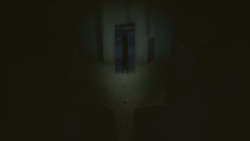 Character in Dark Corridor — Black, Night