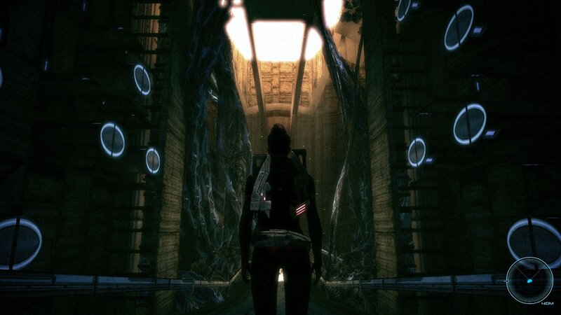 Character in Dark Corridor — Black