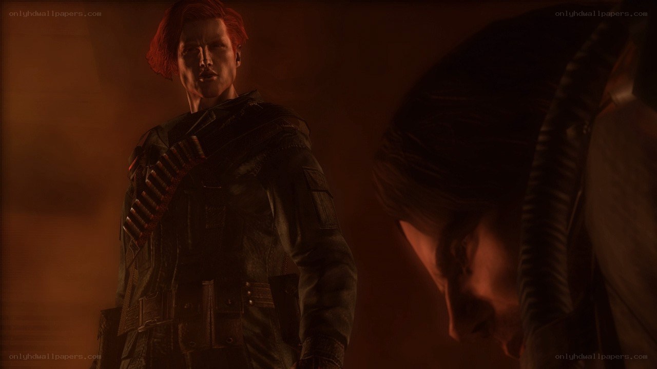 character in dark environment