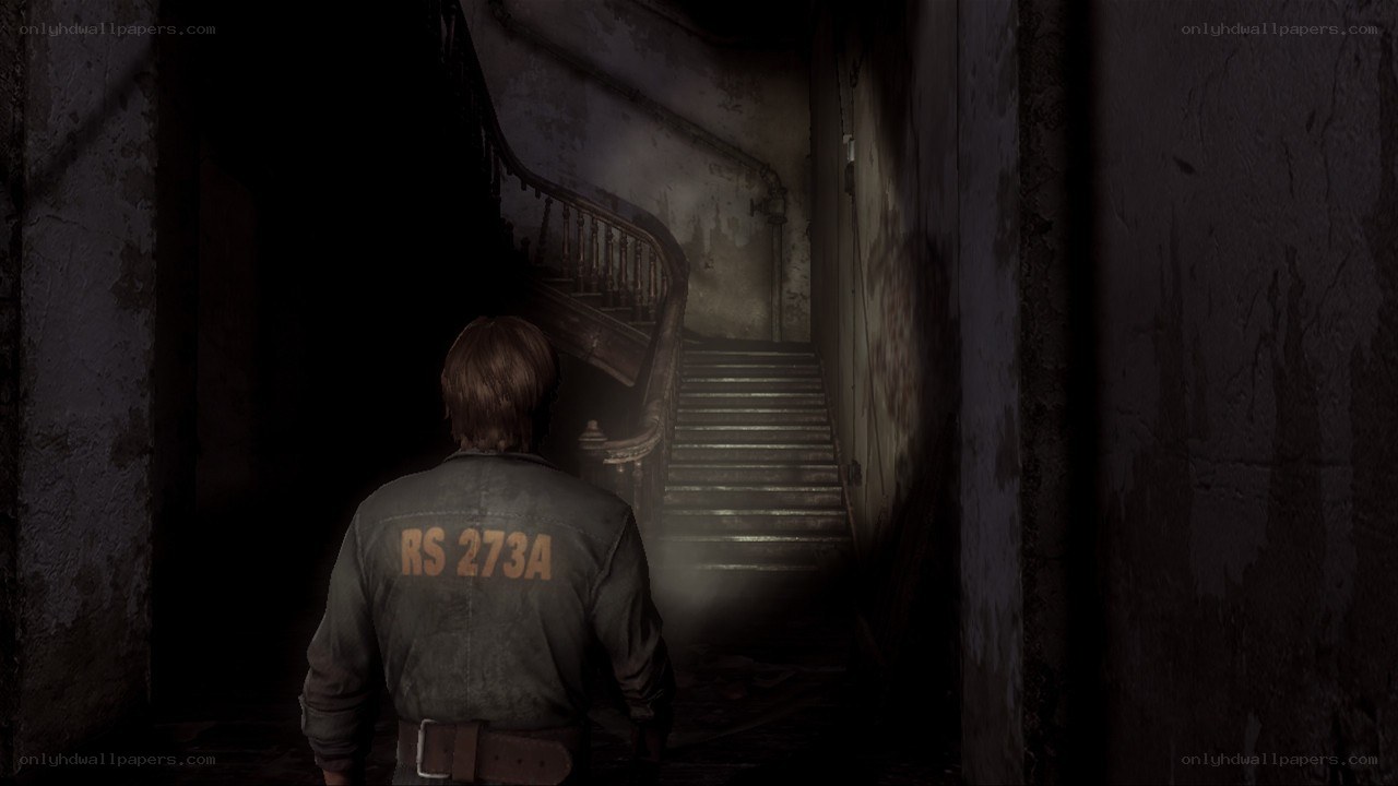 character in dark hallway