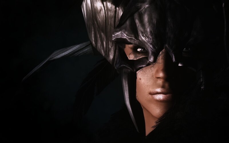 Character in Dark Mask