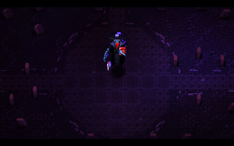 Character in Dark Robe — Purple