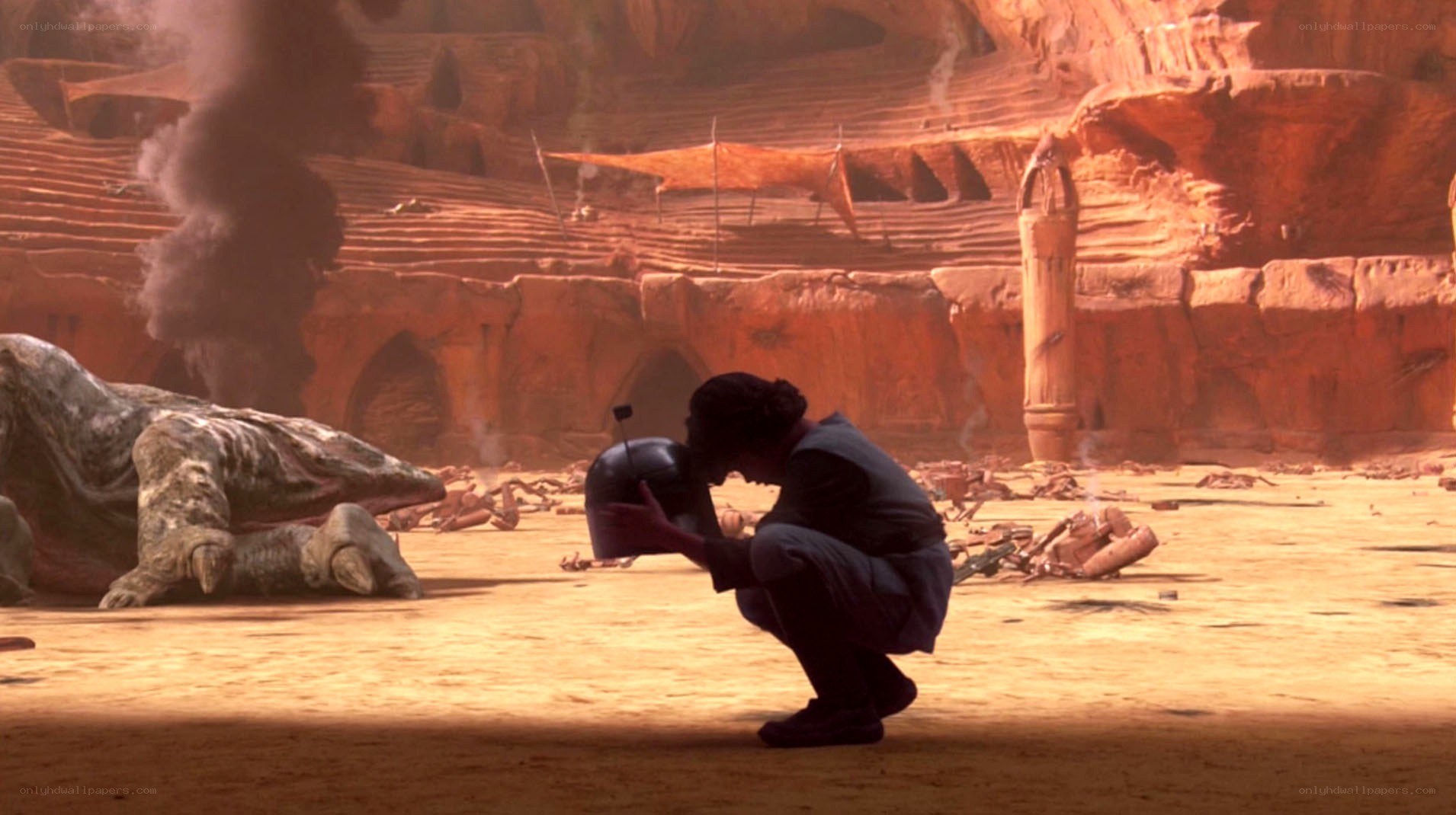 character in desert arena