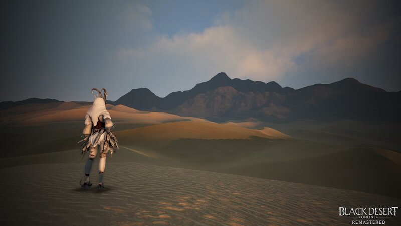 Character in Desert Landscape — Brown, Serene