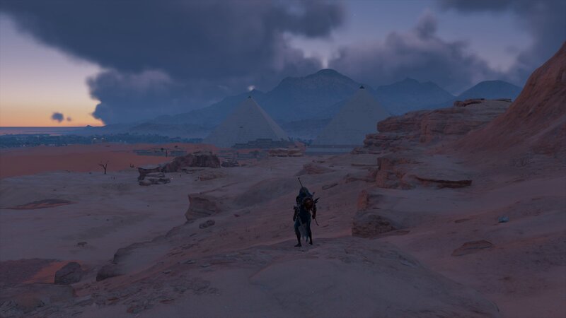 Character in Desert Landscape — Purple