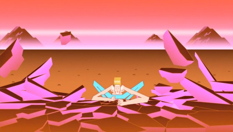 Character in Desert — Pink