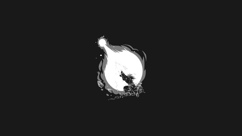 Character in Explosion — Black