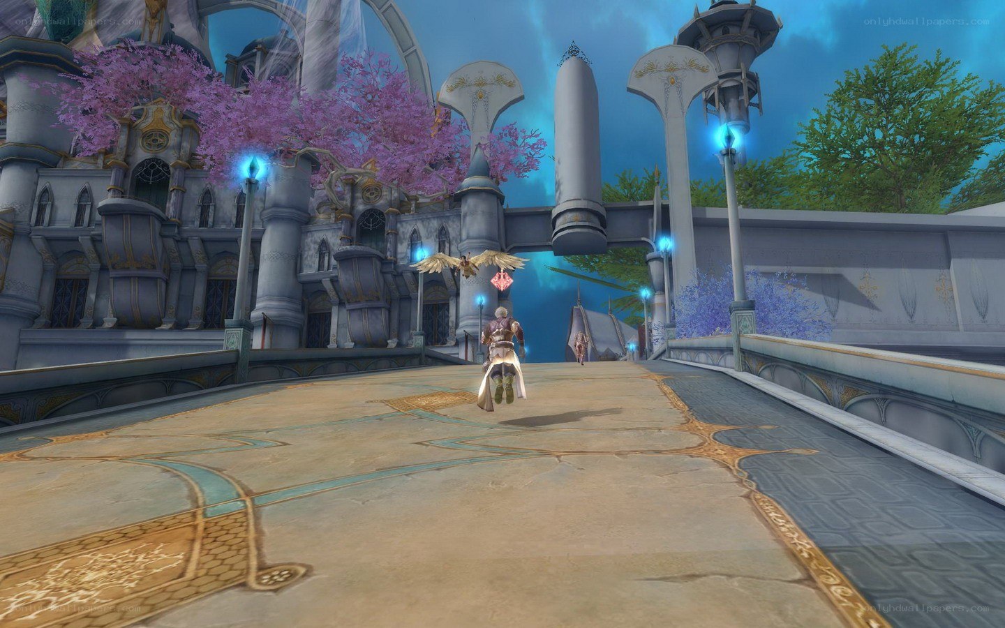 character in fantasy city