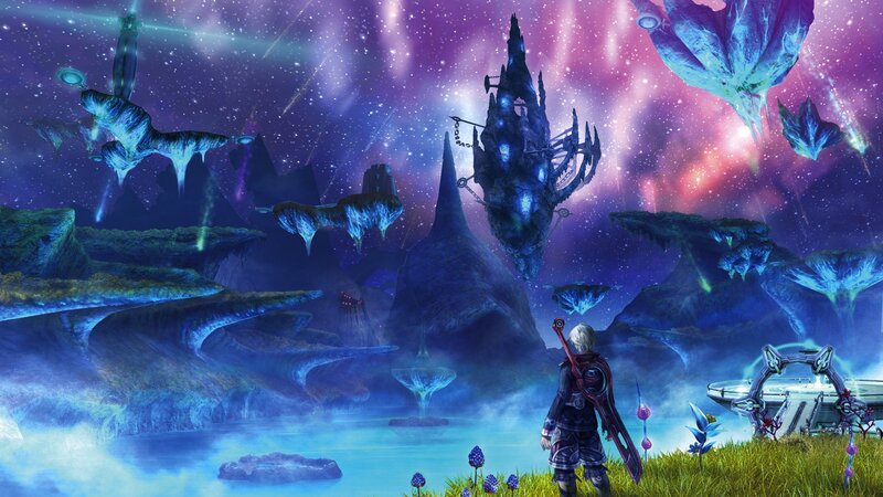 Character in Fantasy Landscape — Blue