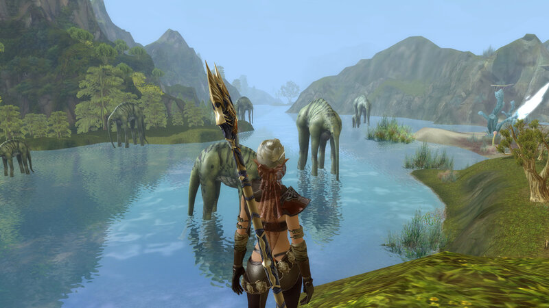 character in fantasy landscape